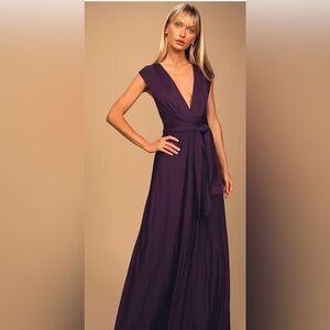 Lulus Convertible Deep Purple Multi-Way Maxi Dress Size Small